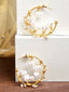 Gold-Plated Pearls Handcrafted Half Hoop Earrings