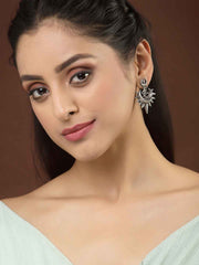 Oxidized Silver-Toned Quirky Drop Earrings