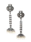 Silver-Plated Dome Shaped Jhumkas Earrings