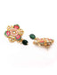 Women Gold-Toned Floral Studs Earrings