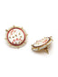 Gold-Plated Circular Studs Earrings