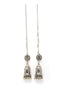 Silver-Toned Contemporary Jhumkas Earrings
