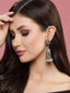 Silver-Toned Contemporary Jhumkas Earrings