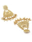 Women Gold-Toned & White Contemporary Chandbalis Earrings