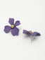 Violet Floral Shaped Drop Earrings