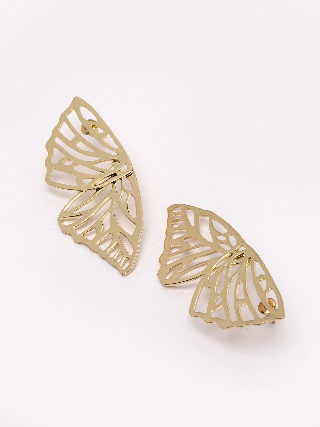 Gold-Toned Contemporary Studs Earrings