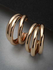 Gold-Plated Classic Half Hoop Earrings