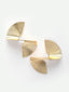 Gold-Plated Contemporary Drop Earrings