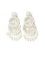 White Contemporary Drop Earrings