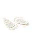 White Contemporary Drop Earrings