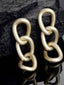 Gold-Toned & Gold Plated Contemporary Chain Drop Earrings