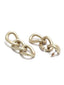 Gold-Toned & Gold Plated Contemporary Chain Drop Earrings