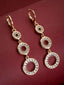 Gold-Toned Circular Drop Earrings