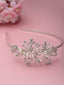 Women Silver-Plated CZ Stone-Studded & Pearl Embellished Hairband