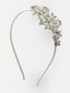 Women Silver-Plated CZ Stone-Studded & Pearl Embellished Hairband