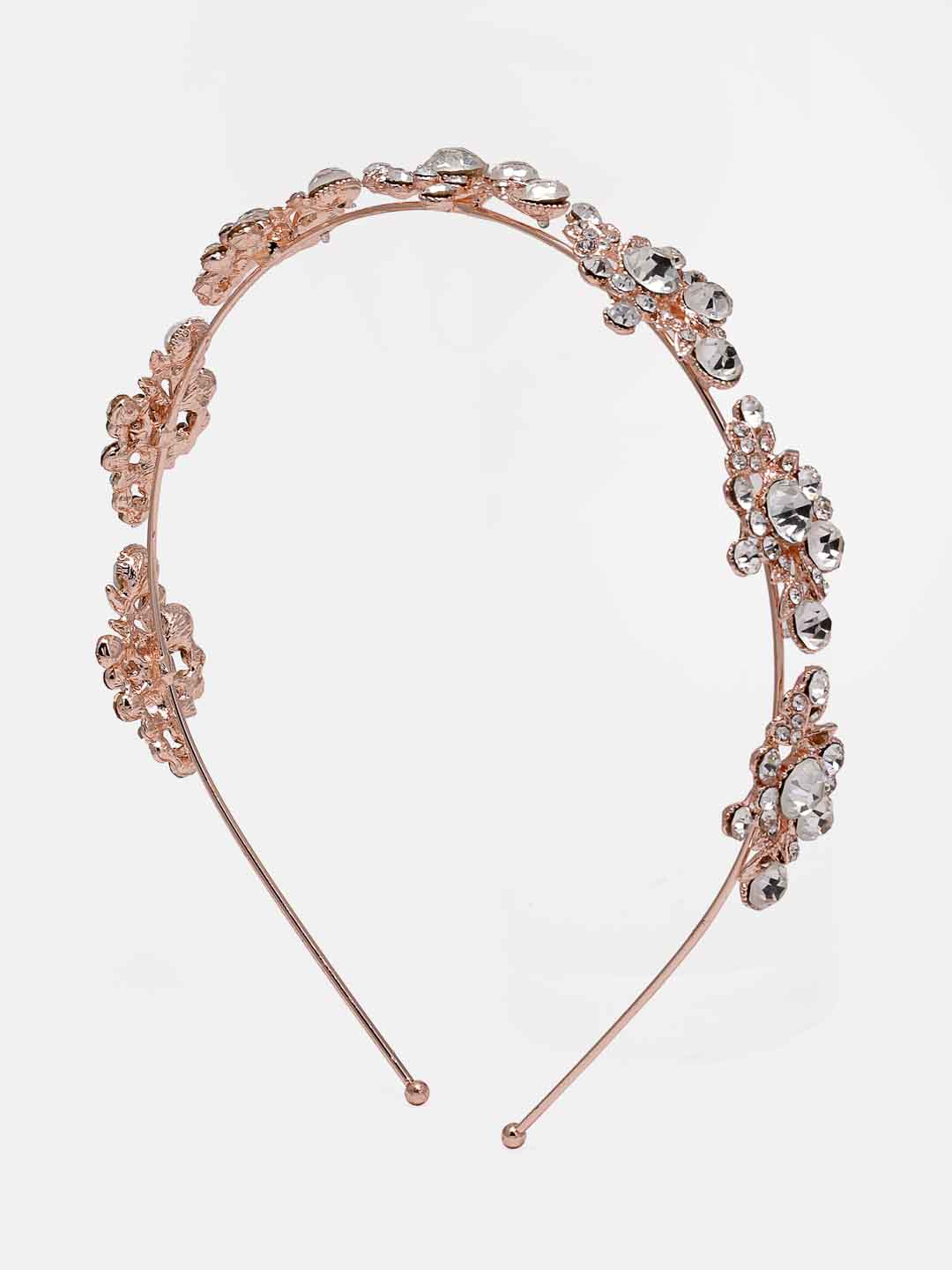 Women Rose Gold-Toned Embellished Hairband