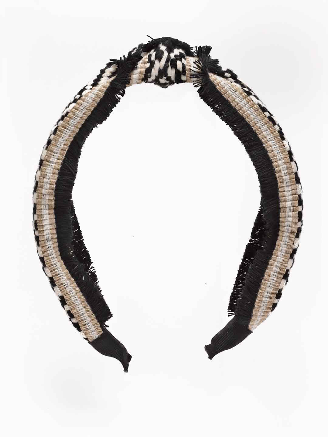 Women Black & White Embellished Hairband