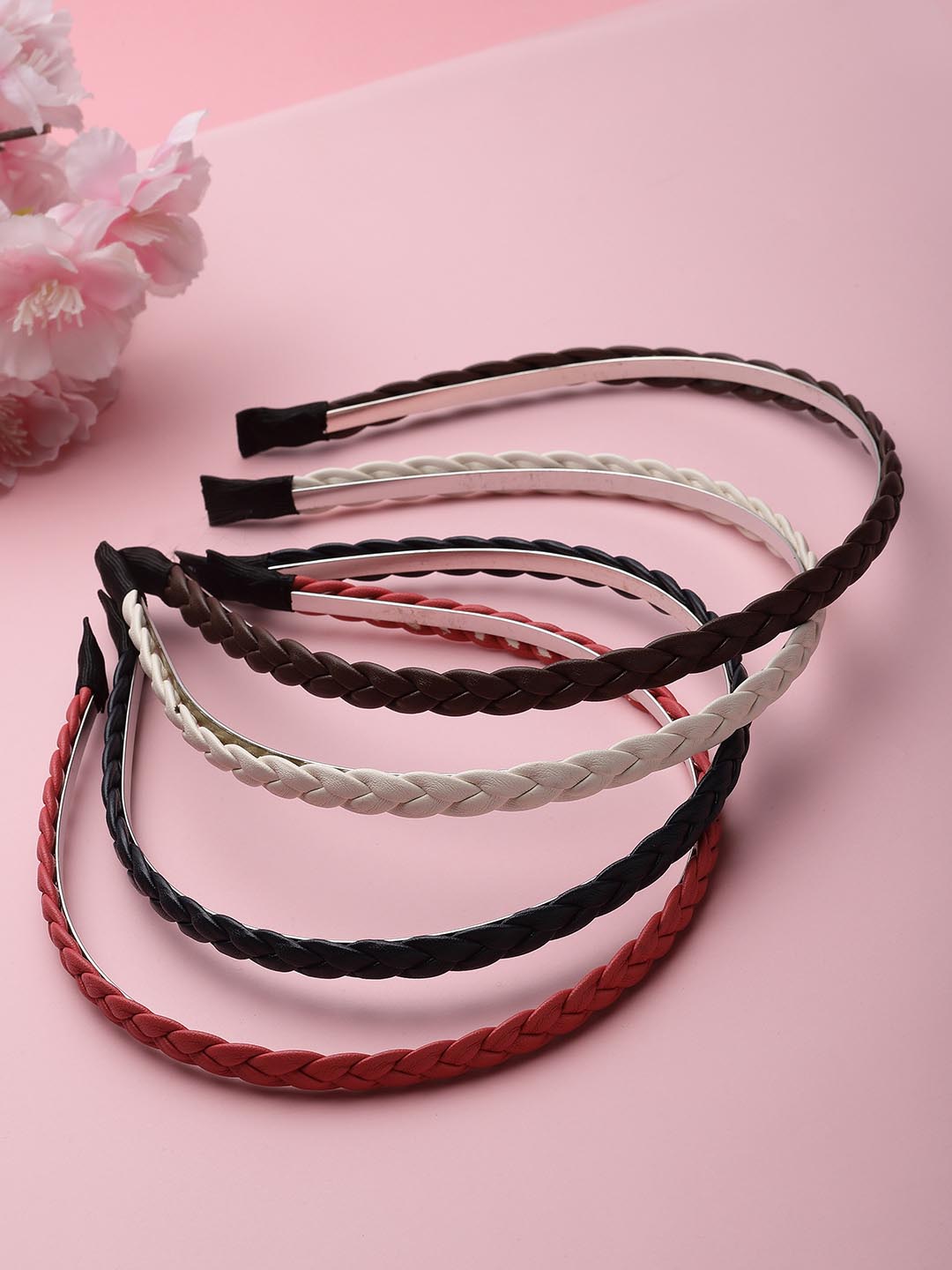 Women Set of 4 Fabric & Metal Hairband