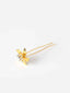 Set of 6 Gold-Toned Stone-Studded Floral Hair Pins