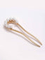 Women Gold-Toned & White Embellished Hairstick