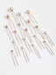 Women Gold-Toned & White Embellished U Pins