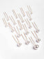 Women Gold-Toned & White Embellished U Pins