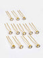 Women Gold-Toned & White Embellished Stone U Pins