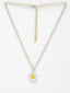 Gold Plated Yellow & White Handcrafted Pendant With Chain