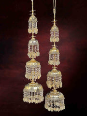 Set Of 2 Gold Plated Bridal Layered Kaleeras