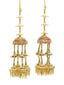 Pack Of 2 Gold-Plated Pink & Gold-Colored Stone-Studded Leaf-Shaped Bridal Kaleera