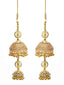 Set of 2 Gold-Plated White Beaded Bridal Kaleeras