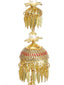 Set Of 2 Gold Plated & Red CZ-Studded & Pearls Beaded Bridal Layered Kaleeras