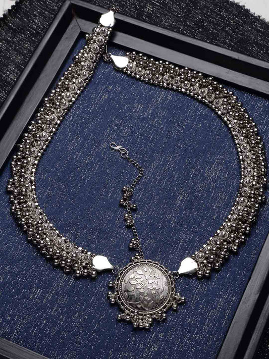 Oxidised Silver-Plated Matha Patti