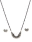 Oxidized Silver-Plated Black Beaded Mangalsutra Set