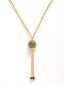 Women Gold-Plated Black Beaded Mangalsutra
