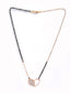 Gold-Plated & Black Beaded Designed Mangalsutra