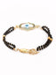 Gold-Plated Gold Beaded Evil Eye Hand Mangalsutra