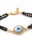 Women Gold-Toned & Black Brass Gold-Plated Charm Bracelet