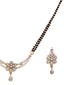 Gold-Plated Stone-Studded Mangalsutra Earrings Set