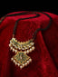 Gold-Plated Black Beaded Pearl-Studded Mangalsutra