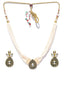 Gold-Toned & Off-White Kundan-Studded & Beaded Jewellery Set