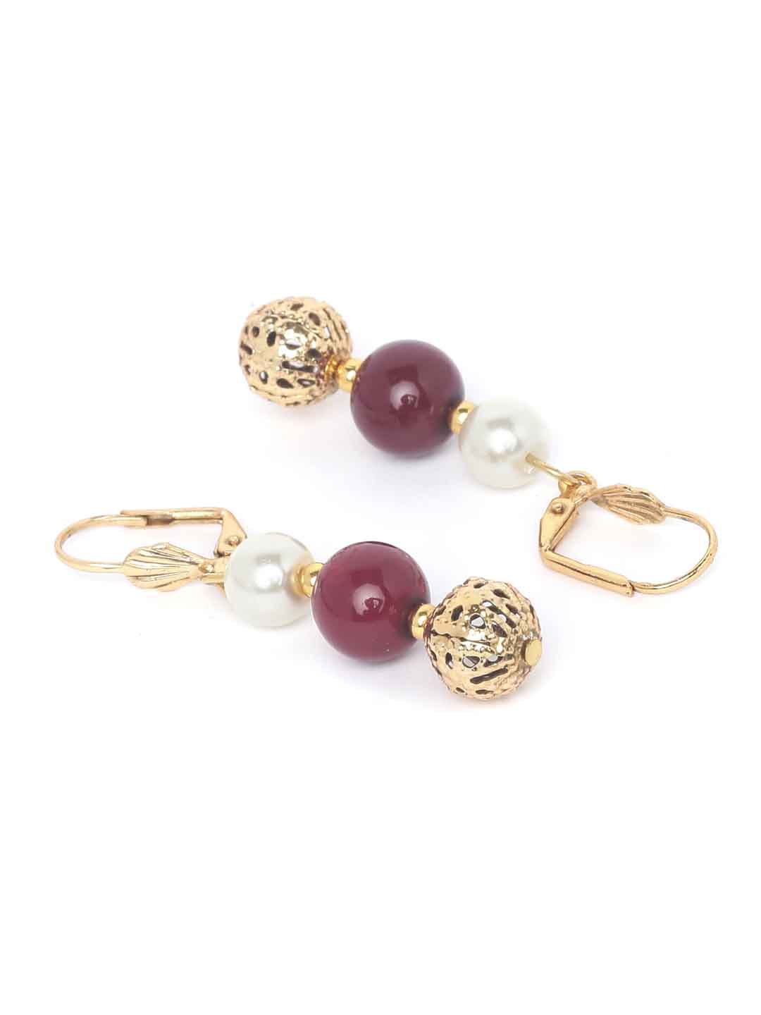 Gold-Plated Pearl Handcrafted Pearl Jewellery Set