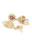 Red Gold-Plated Kundan Studded Handcrafted Jewellery Set