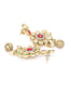 Red Gold-Plated Kundan Studded Handcrafted Jewellery Set