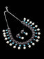 Oxidized Silver-Plated & Blue Artificial Stone-Studded Handcrafted Jewellery Set