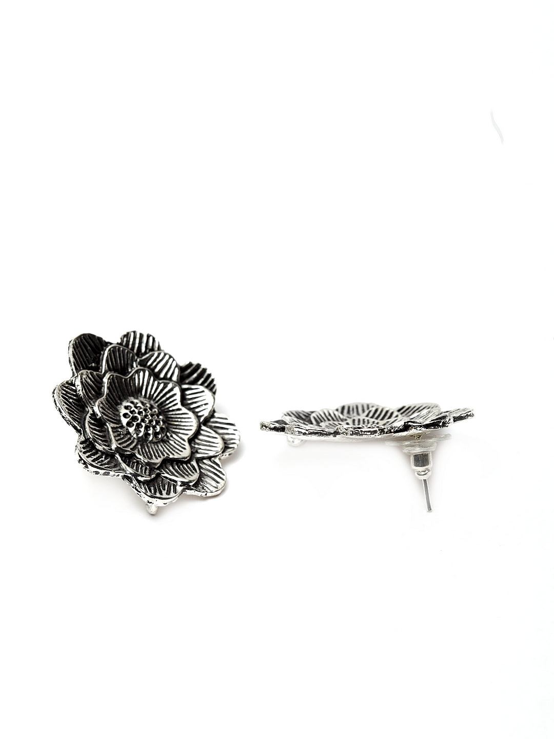 Oxidized Silver-Plated Floral Handcrafted Jewellery Set
