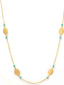 Gold-Plated & Blue Glass Stone Embellished Handcrafted Necklace