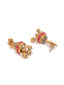 Gold-Plated Red & Green Stone-Studded Gopala Temple Antique Jewellery Set