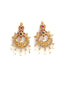 Gold-Toned Pink Stone-Studded & Pearl-Beaded Jewellery Set