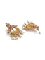 Gold-Toned Pink Stone-Studded & Pearl-Beaded Jewellery Set
